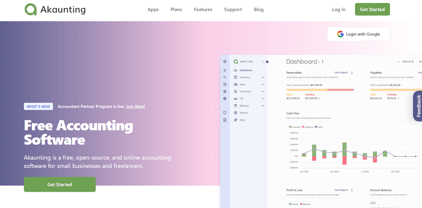 Free cloud accounting for SMBs/freelancers invoicing, expenses, automation.
