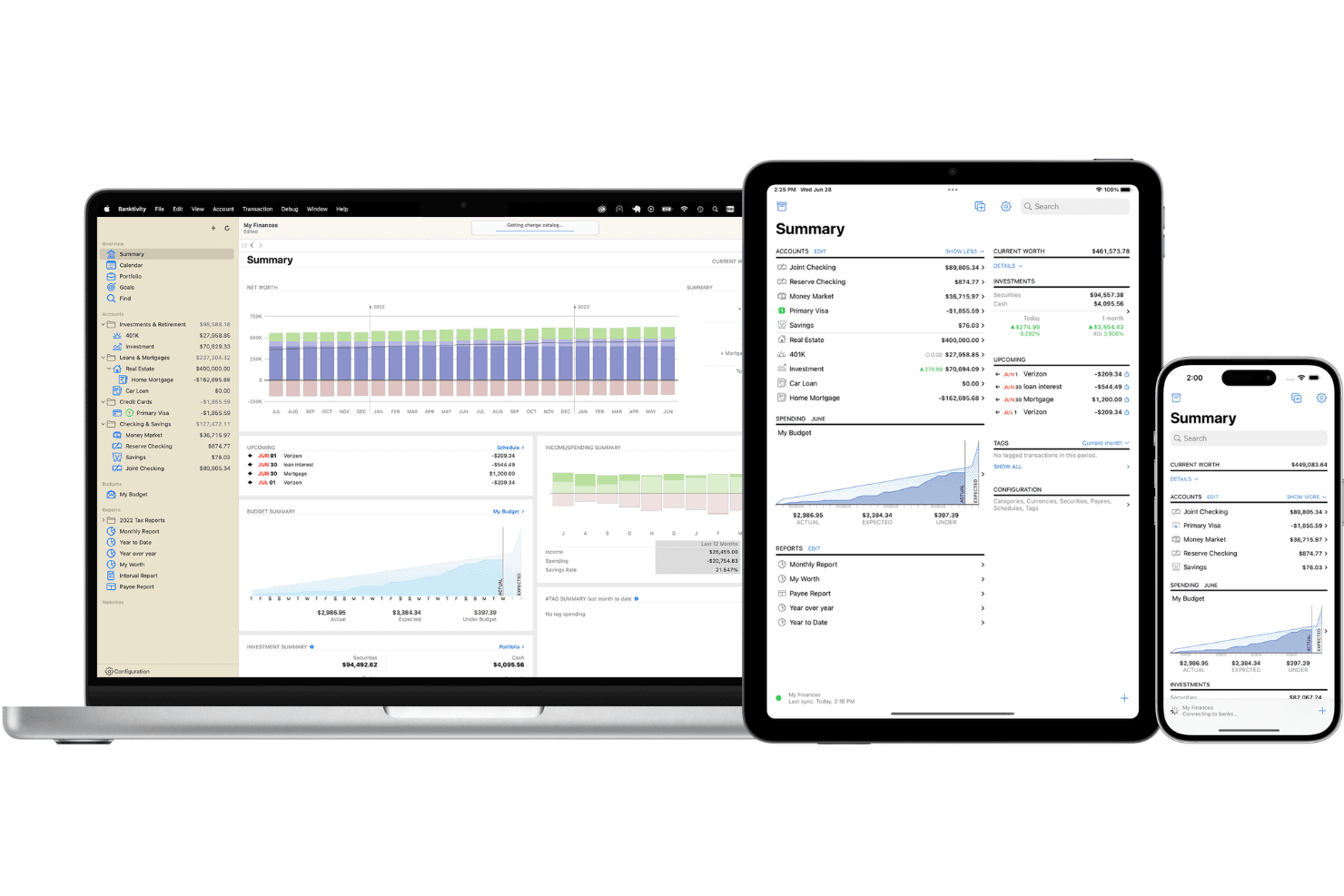 Banktivity tracks income, spending, goals and investments in one Mac/iOS finance app.