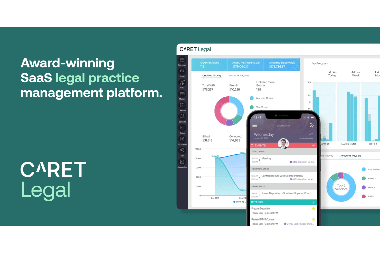 Helps lawyers manage cases, billing, payments, trust-accounting and firm finances in one platform.