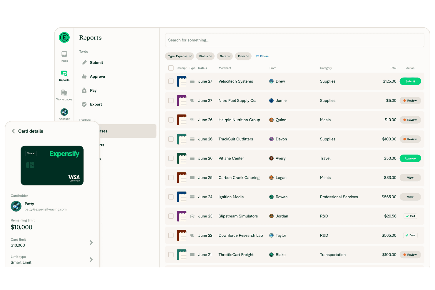 Expensify simplifies expense tracking, reporting, and reimbursement management.