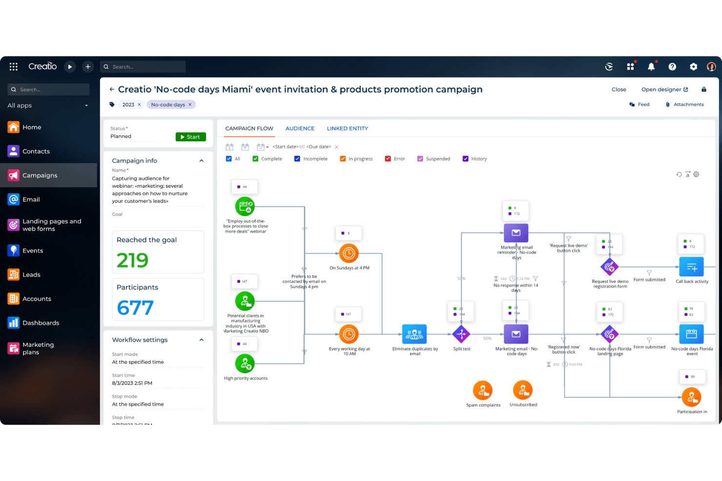 Creatio streamlines financial workflows with automated CRM and client management.