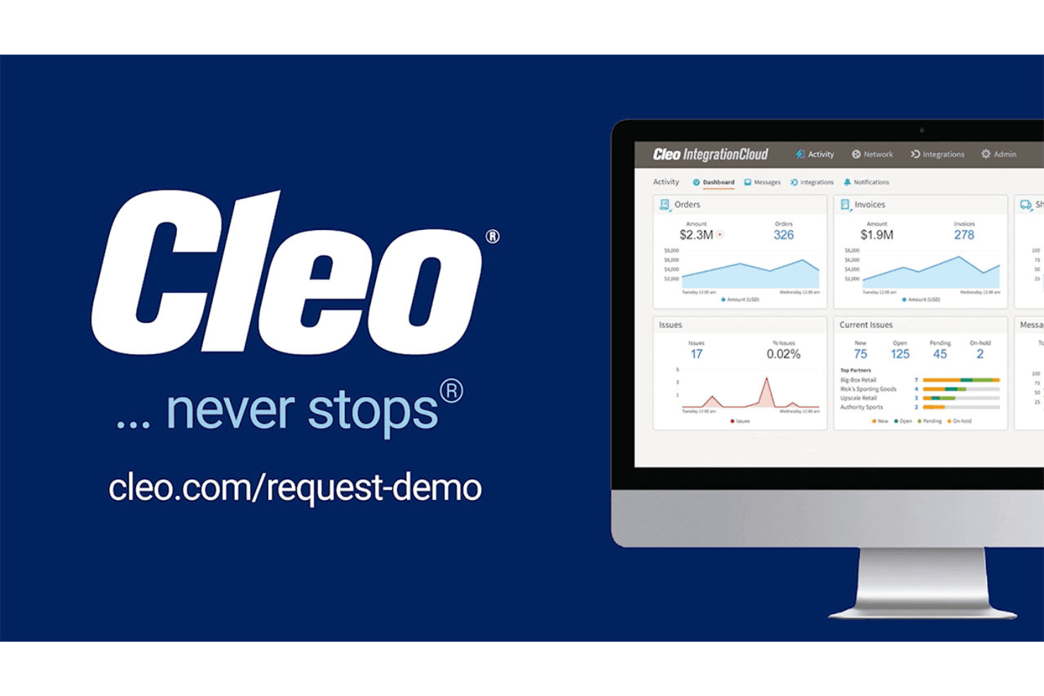 Connects and syncs business systems via EDI/APIs — automates supply-chain and data flows.