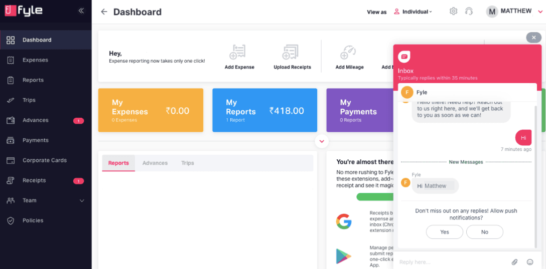 Sage Expense Management is an AI powered expense management platform.