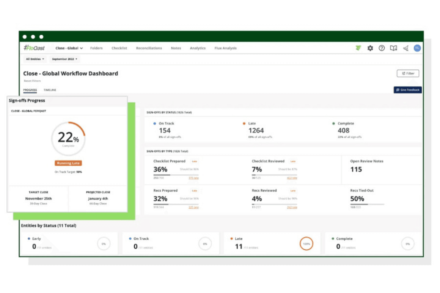 FloQast streamlines and automates financial close processes for accounting teams.