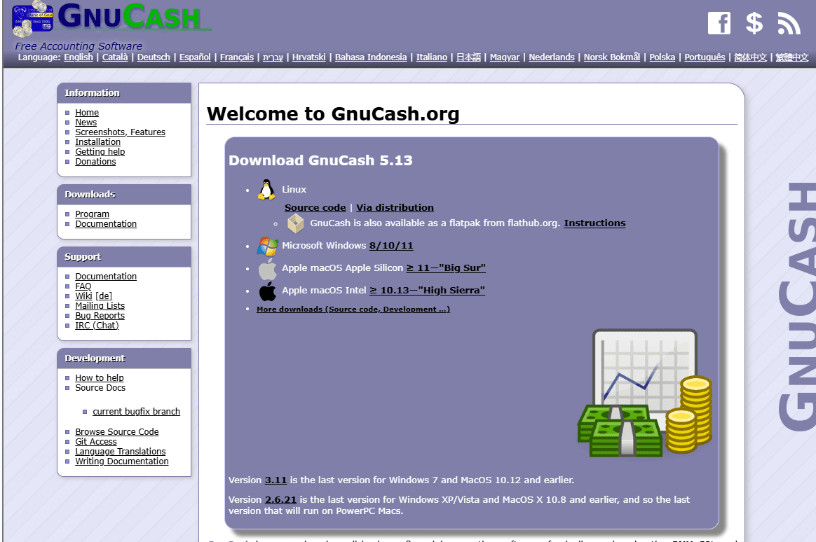 Free, open-source accounting for budgets, invoicing, and double-entry books.