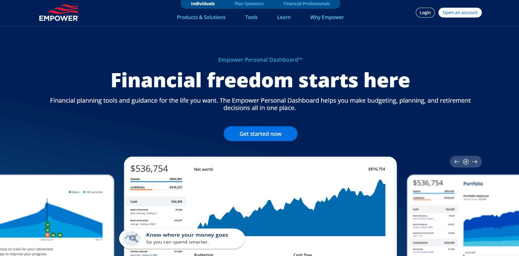 Empower is financial planning software for budgeting, tracking, and goal planning.