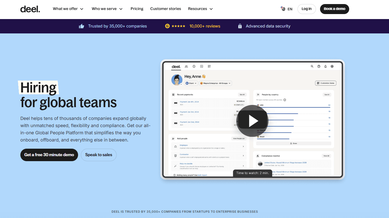 Deel streamlines global expense reimbursements with multi-currency payouts.