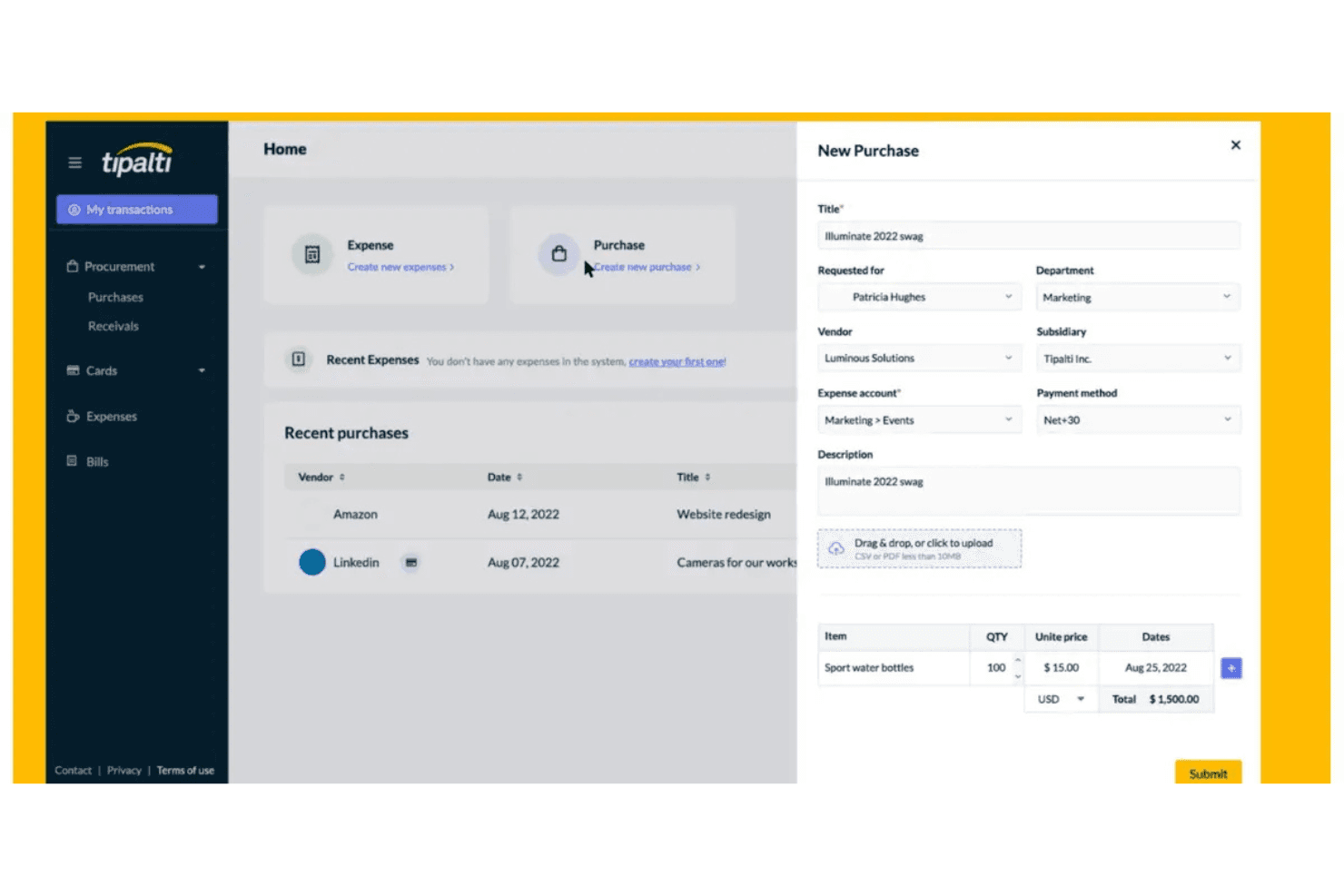 Automates accounts payable, global payments, and supplier management.