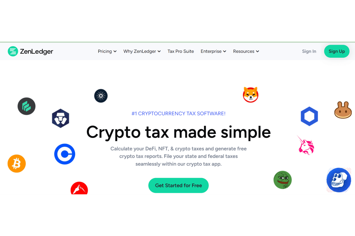ZenLedger calculates crypto taxes and generates compliant tax reports.