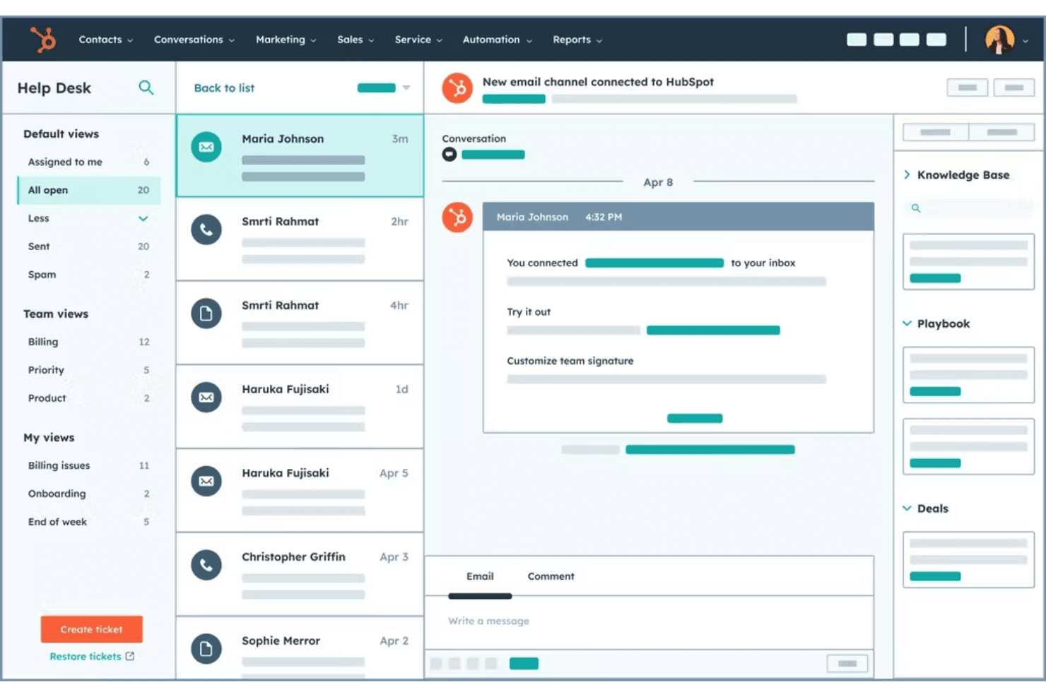 HubSpot CRM centralizes data and automates workflows across client lifecycle.