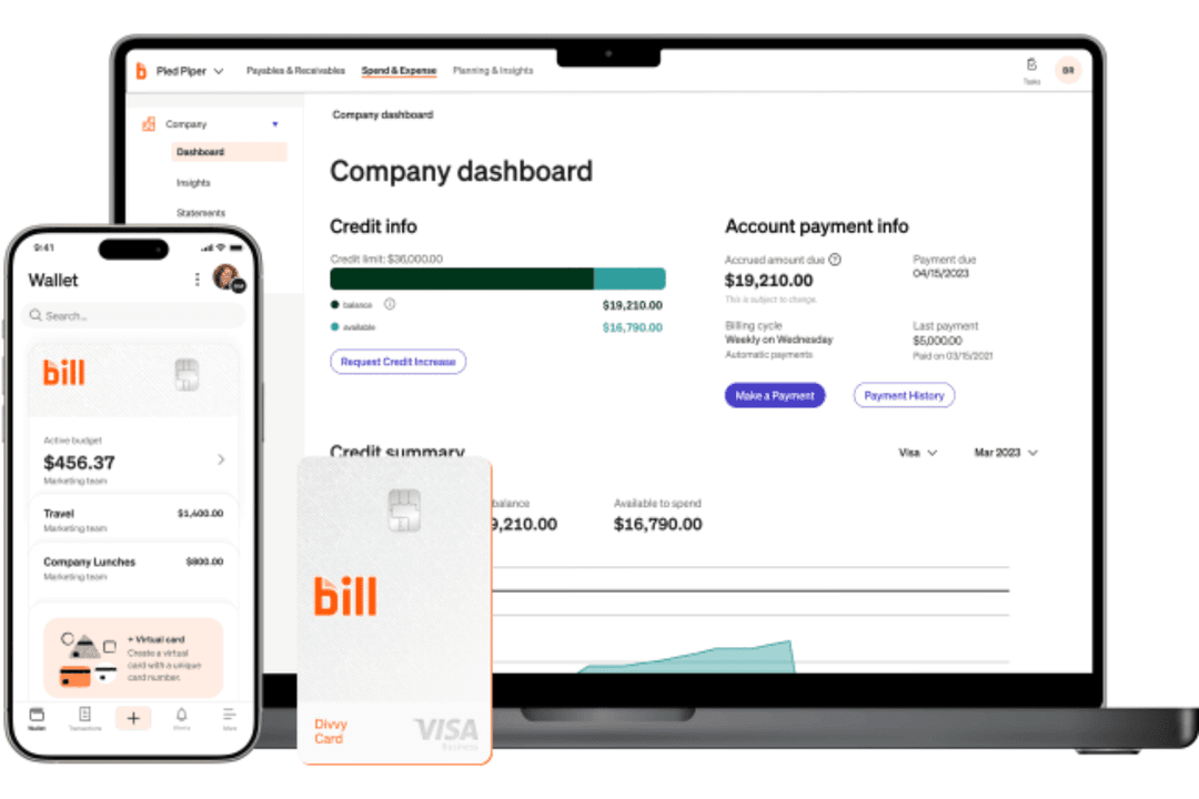 BILL centralizes payments, approvals, expenses, and cash flow.