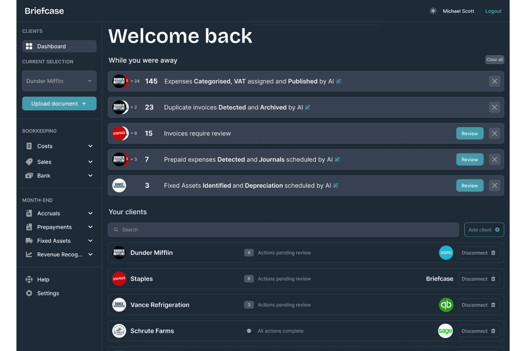 Briefcase helps finance teams automate accounting workflows and gain real-time financial insights with AI.