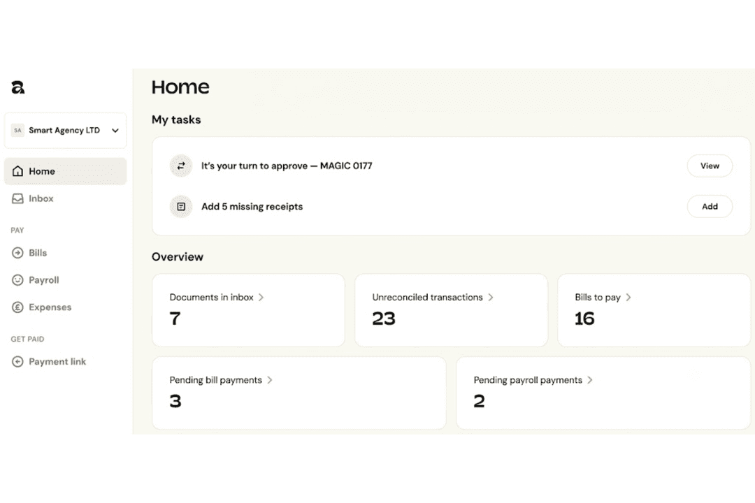 Apron AI accounting software simplifies accounts payable workflows.
