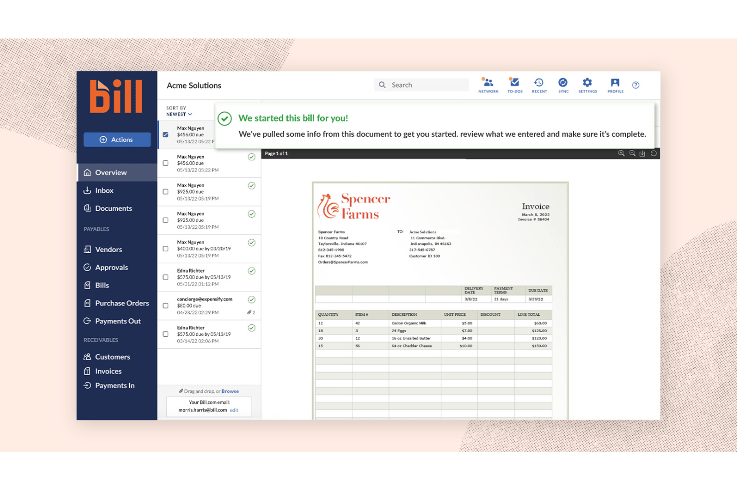 screenshot - BILL Review: Pros, Cons, Features and Pricing Explained