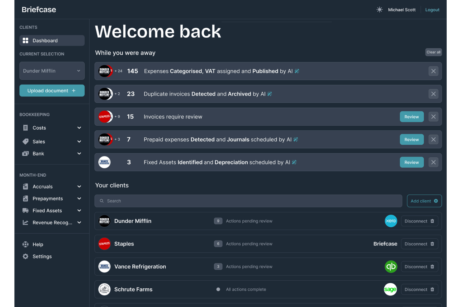 Briefcase helps finance teams automate accounting workflows and gain real-time financial insights with AI.