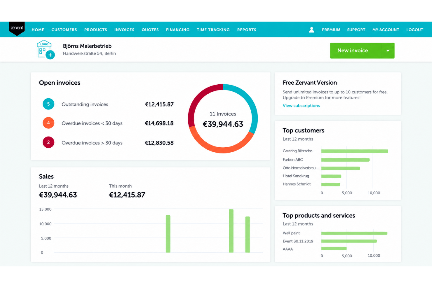 Zervant simplifies VAT-ready invoicing for freelancers and small businesses.