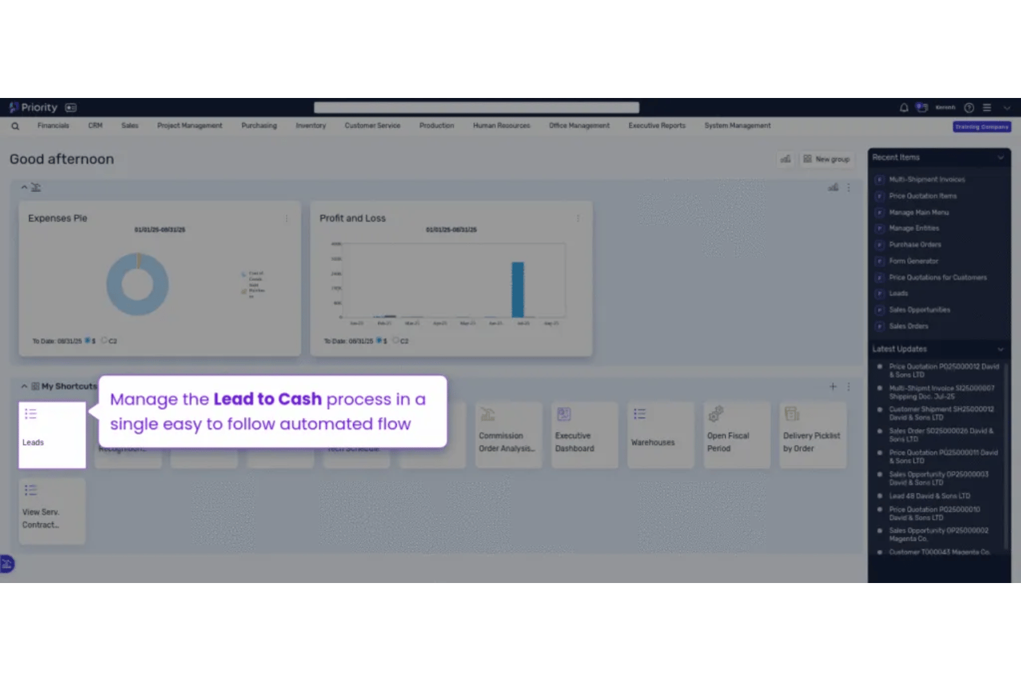 screenshot - Priority ERP Review: Pros, Cons, Features, and Pricing Overview