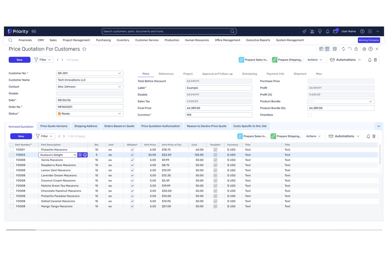 screenshot - Priority ERP Review: Pros, Cons, Features, and Pricing Overview