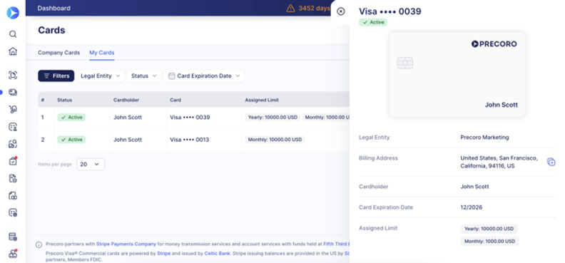 Precoro Adds Virtual Cards for Business Spending
