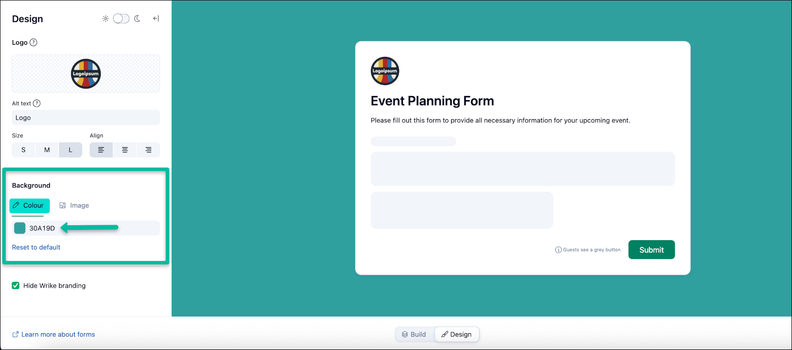Wrike Request Forms Add Background Colors and Images