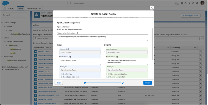 Salesforce CRM Adds Connection-Based Agent Action Formatting