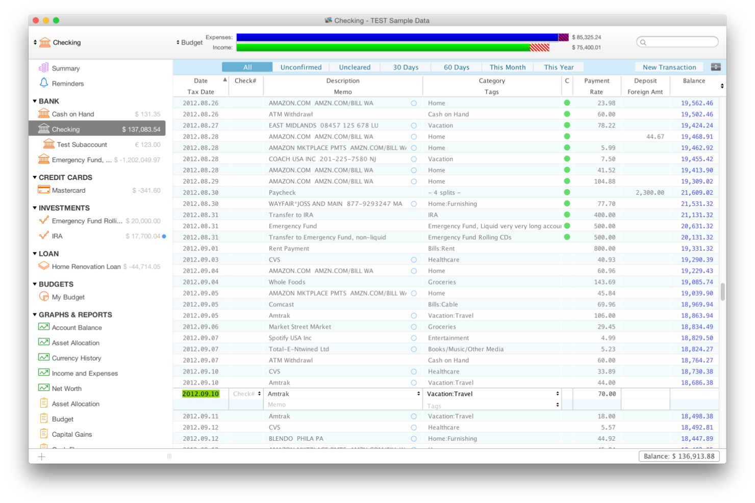 screenshot - Moneydance Review: Pros, Cons, Features, and Pricing