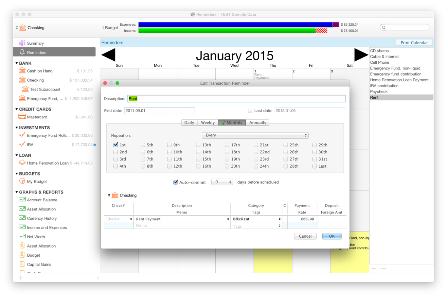 screenshot - Moneydance Review: Pros, Cons, Features, and Pricing