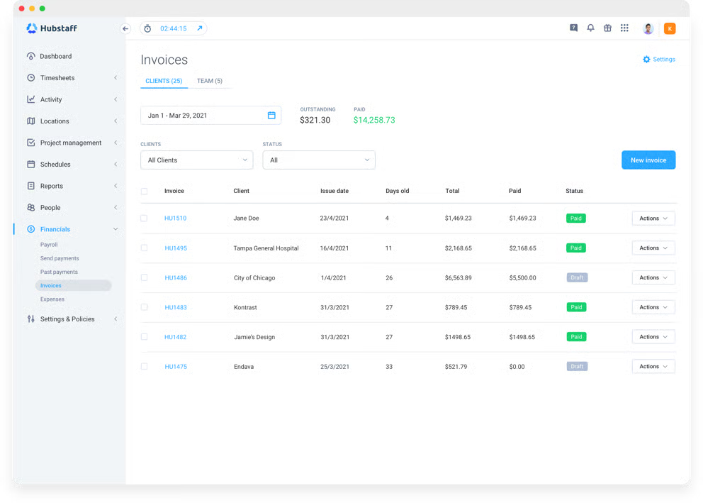 screenshot - Hubstaff Review: Pros, Cons, Features, and Pricing