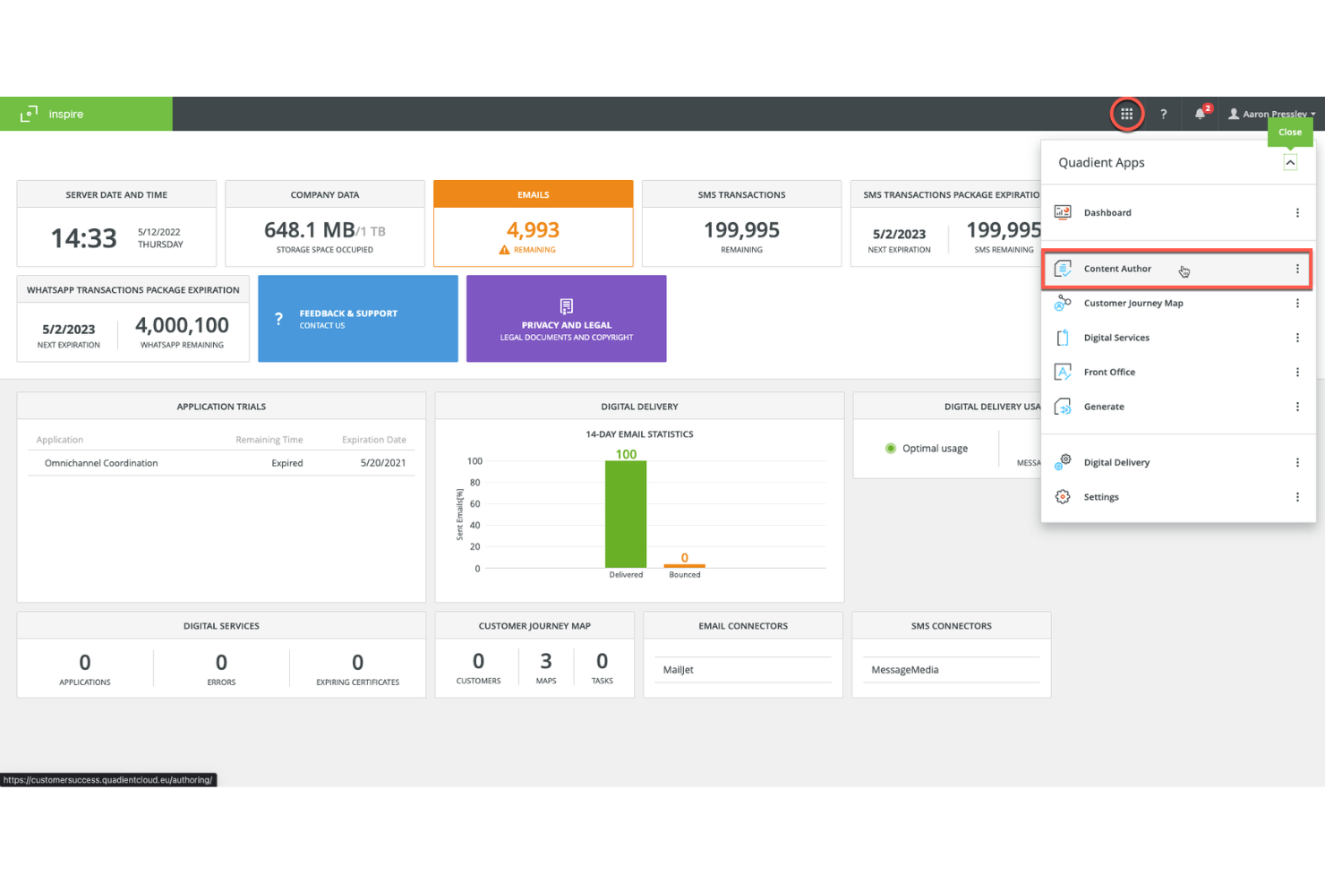 screenshot - Quadient Review: Pros, Cons, Features, and Pricing
