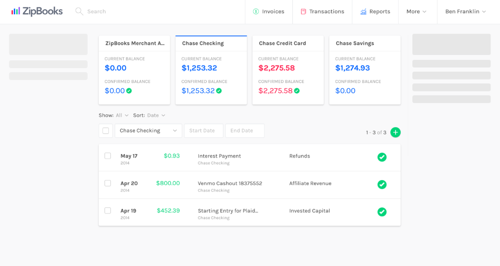 screenshot - ZipBooks Review: Pros, Cons, Features and Pricing