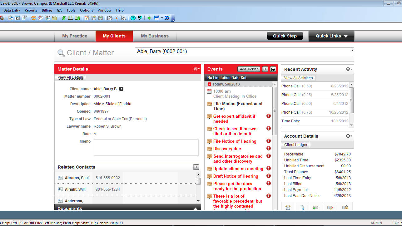 screenshot - PCLaw : Analyse approfondie – Avantages, inconvénients, fonctionnalités et tarifs