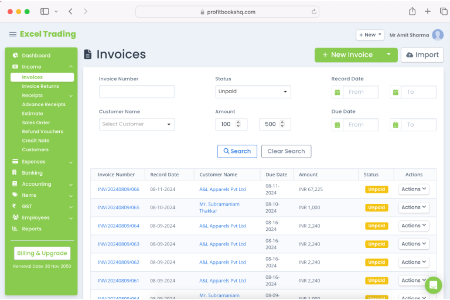 screenshot - ProfitBooks Review: Pros, Cons, Features and Pricing