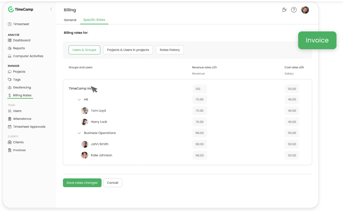 screenshot - TimeCamp Review: Pros, Cons, Features and Pricing 