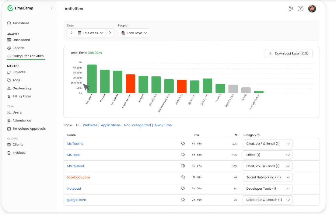 screenshot - TimeCamp Review: Pros, Cons, Features and Pricing 