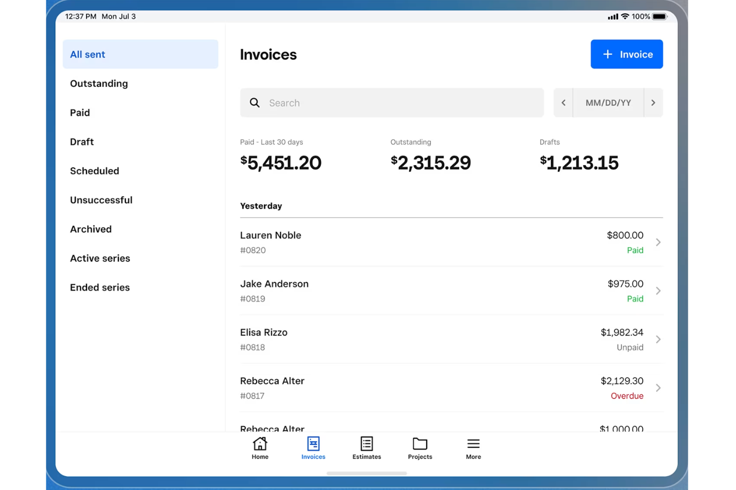screenshot - Square Invoices Review: Pros, Cons, Features and Pricing
