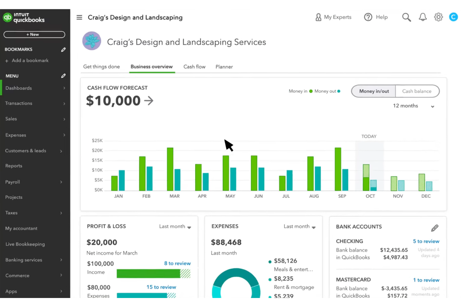 screenshot - Avis sur QuickBooks Online : Avantages, Inconvénients, Fonctionnalités et Tarification