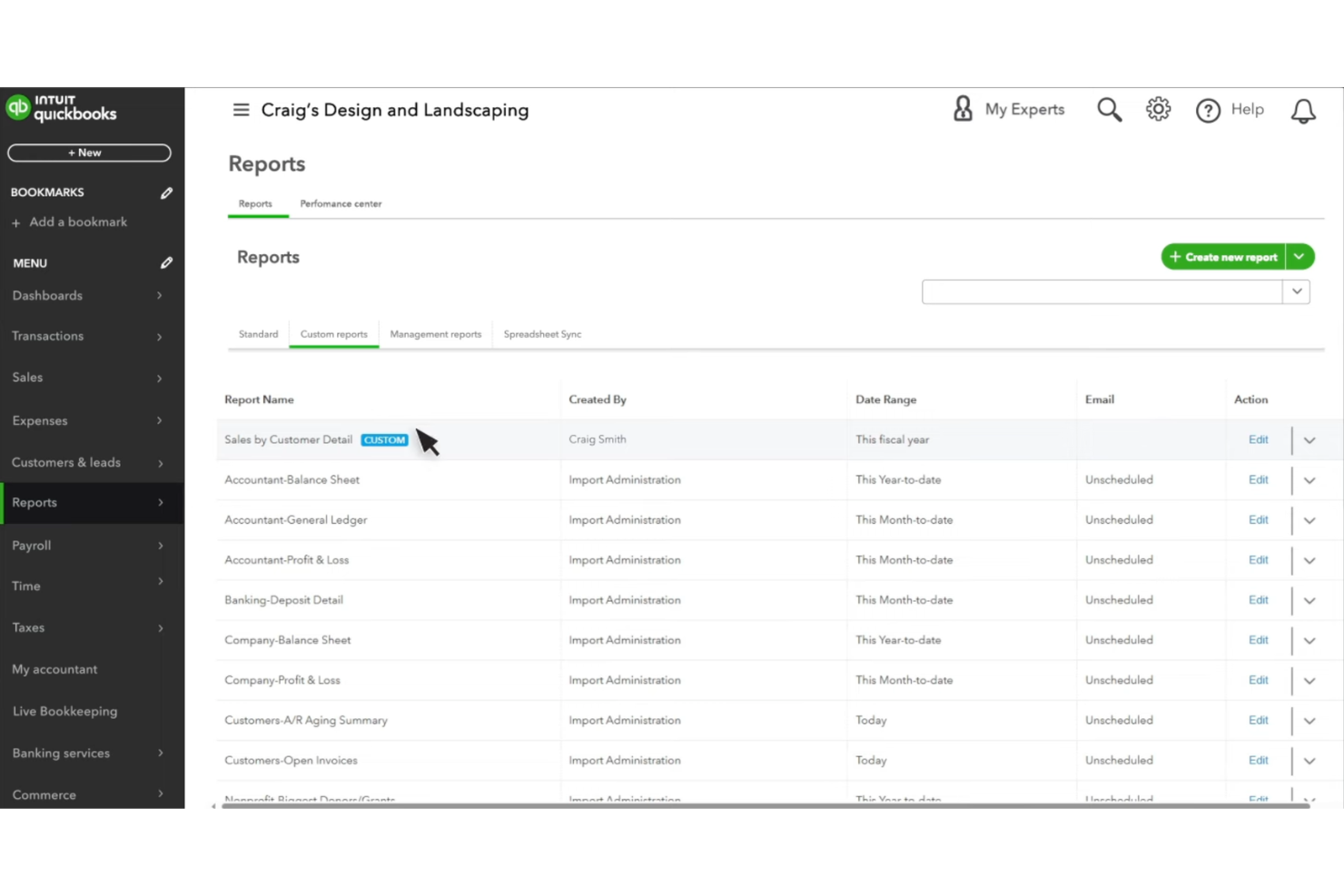 screenshot - Avis sur QuickBooks Online : Avantages, Inconvénients, Fonctionnalités et Tarification