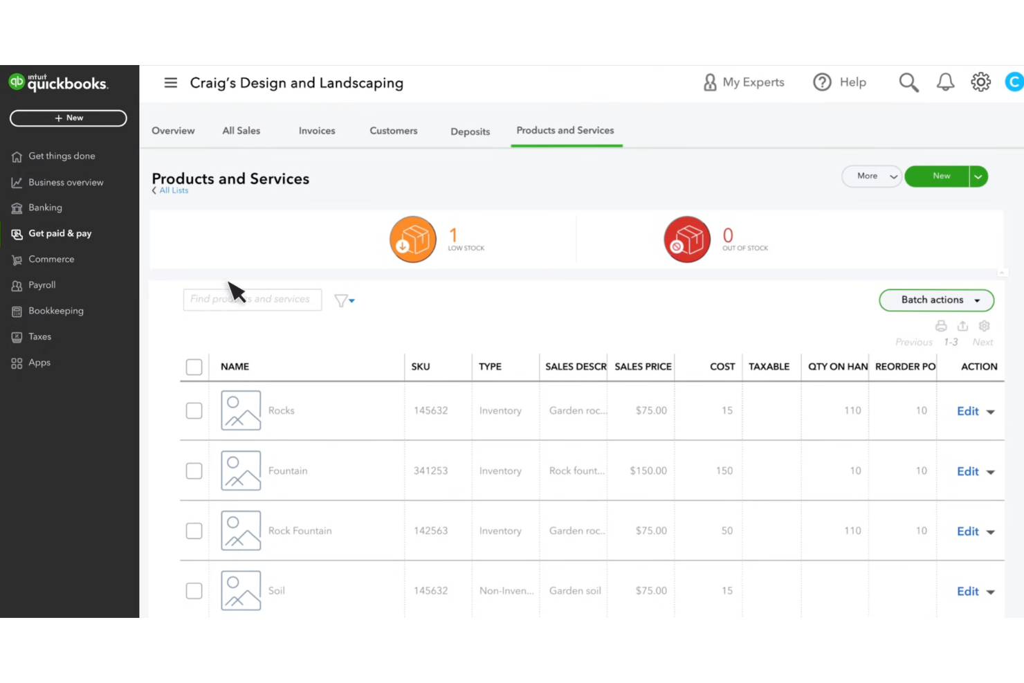 screenshot - Avis sur QuickBooks Online : Avantages, Inconvénients, Fonctionnalités et Tarification