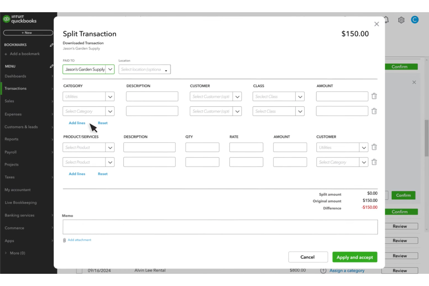 screenshot - Avis sur QuickBooks Online : Avantages, Inconvénients, Fonctionnalités et Tarification