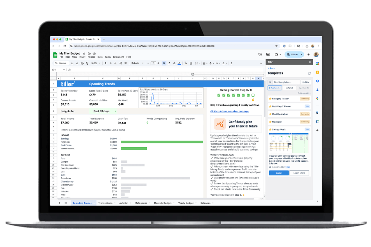 screenshot - Tiller Money Review: Pros, Cons, Features, and Pricing Explained