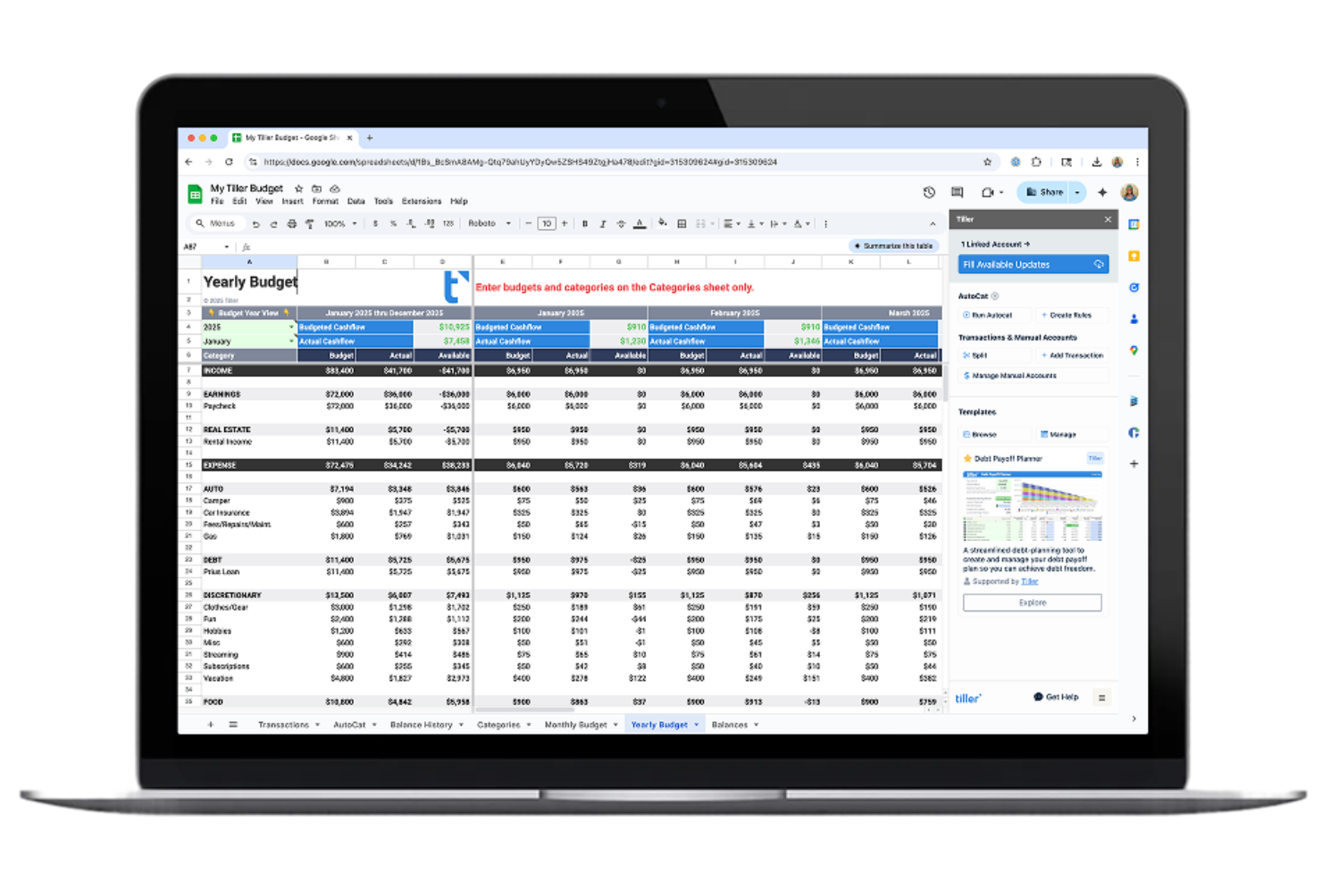 screenshot - Tiller Money Review: Pros, Cons, Features, and Pricing Explained