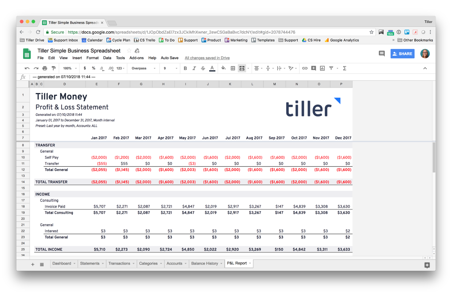 screenshot - Tiller Money Review: Pros, Cons, Features, and Pricing Explained