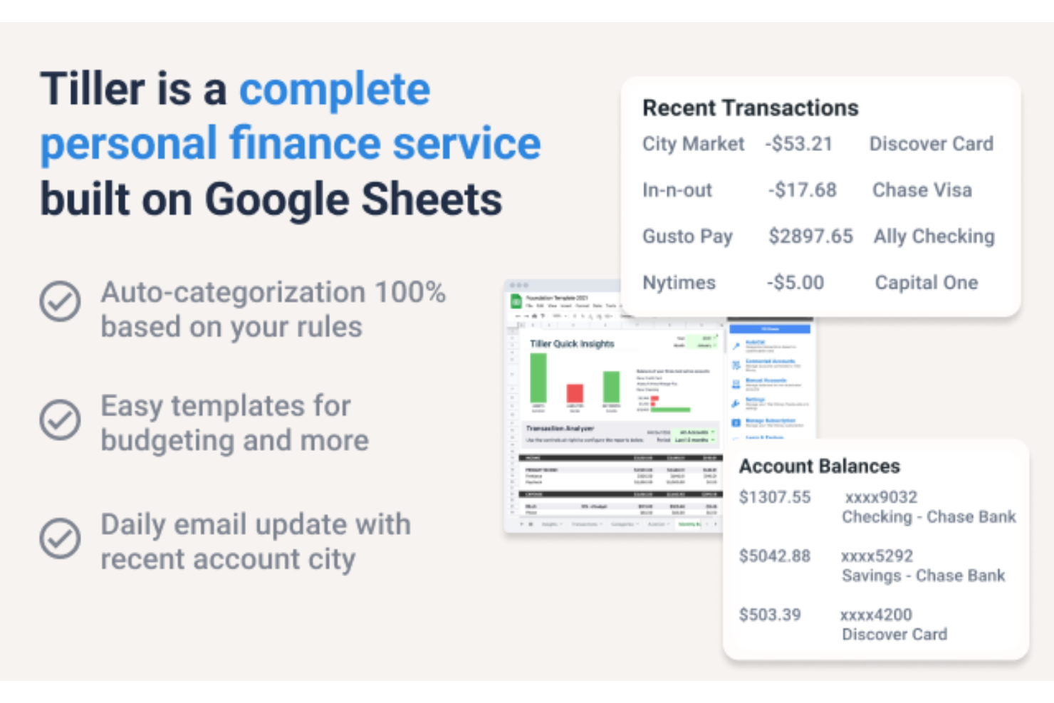 screenshot - Tiller Money Review: Pros, Cons, Features, and Pricing Explained