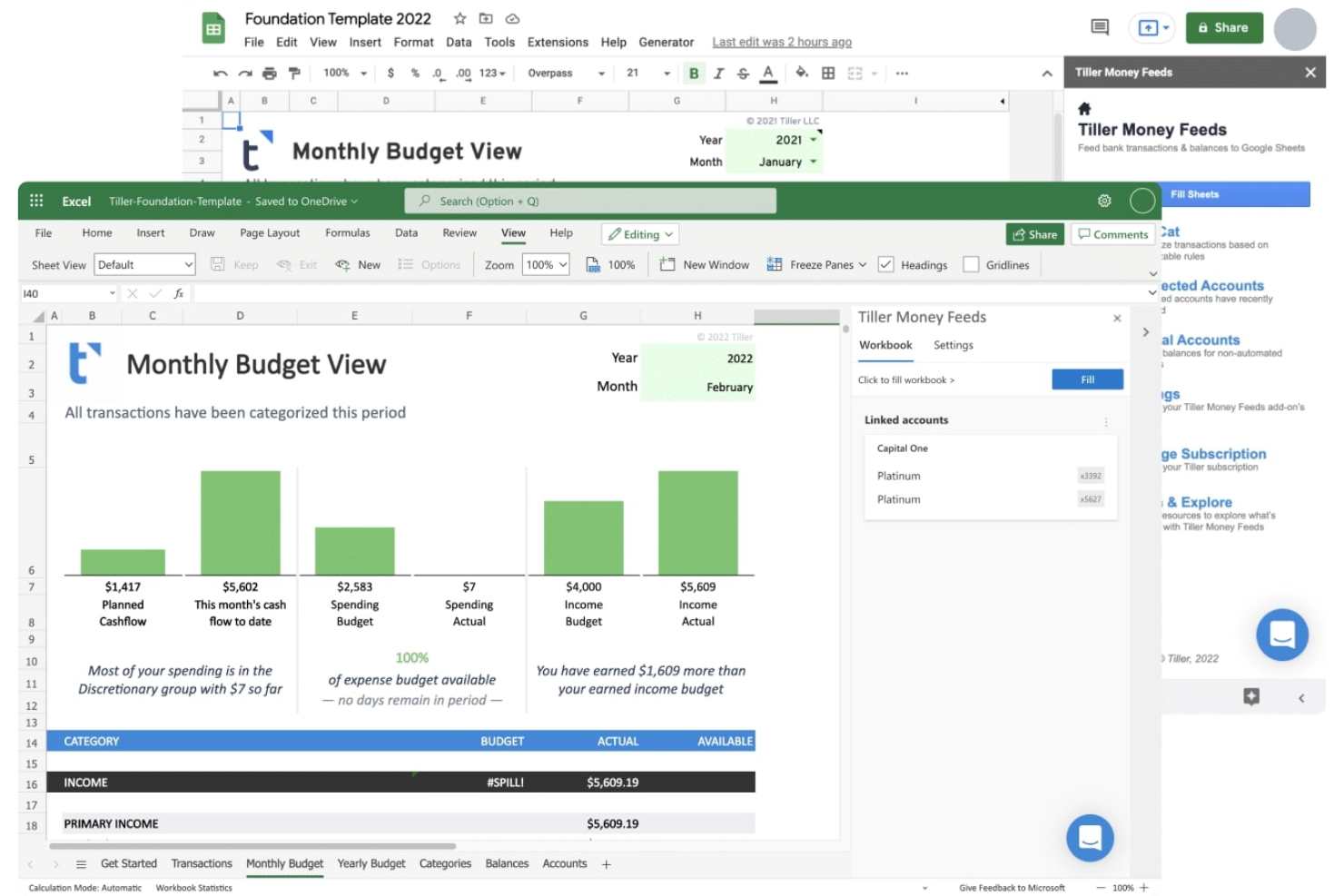 screenshot - Tiller Money Review: Pros, Cons, Features, and Pricing Explained