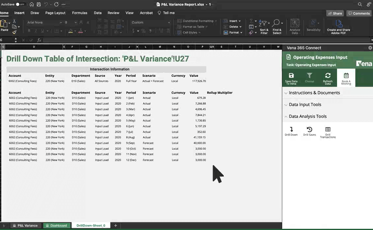 Vena screenshot - Les 20 meilleurs logiciels EPM passés en revue en 2026