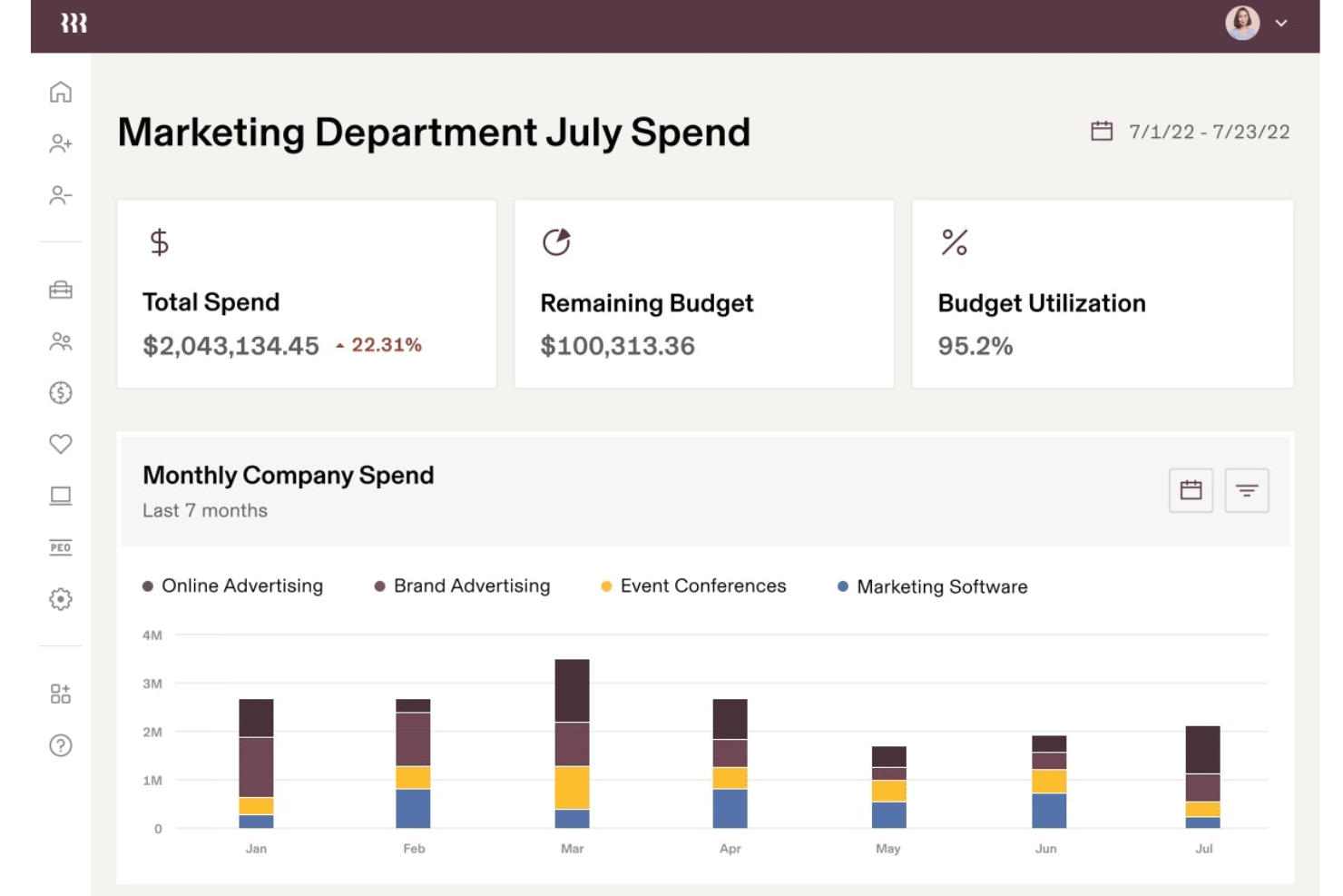 Rippling Spend screenshot - 30 Meilleurs Logiciels de Reporting Financier Testés Pour 2026