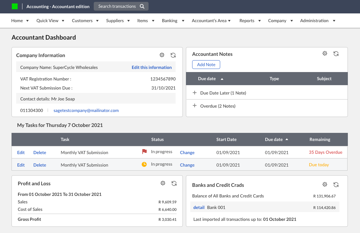 Sage Business Cloud Accounting screenshot - 30 Meilleurs Logiciels de Reporting Financier Testés Pour 2026