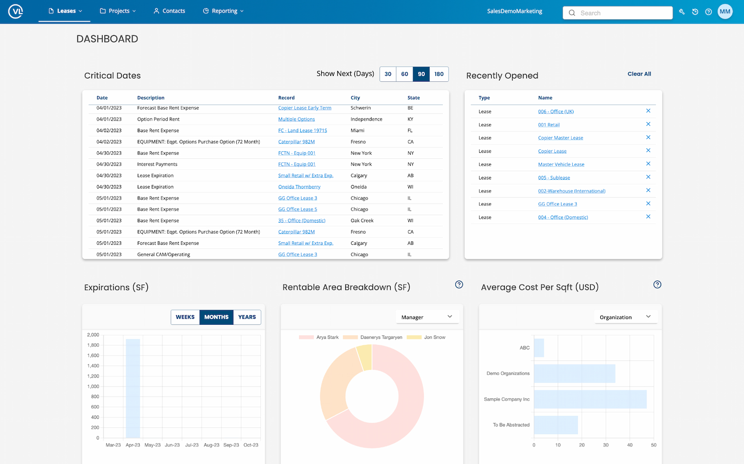 Visual Lease screenshot - 22 Meilleurs Logiciels de Comptabilisation des Baux en 2026