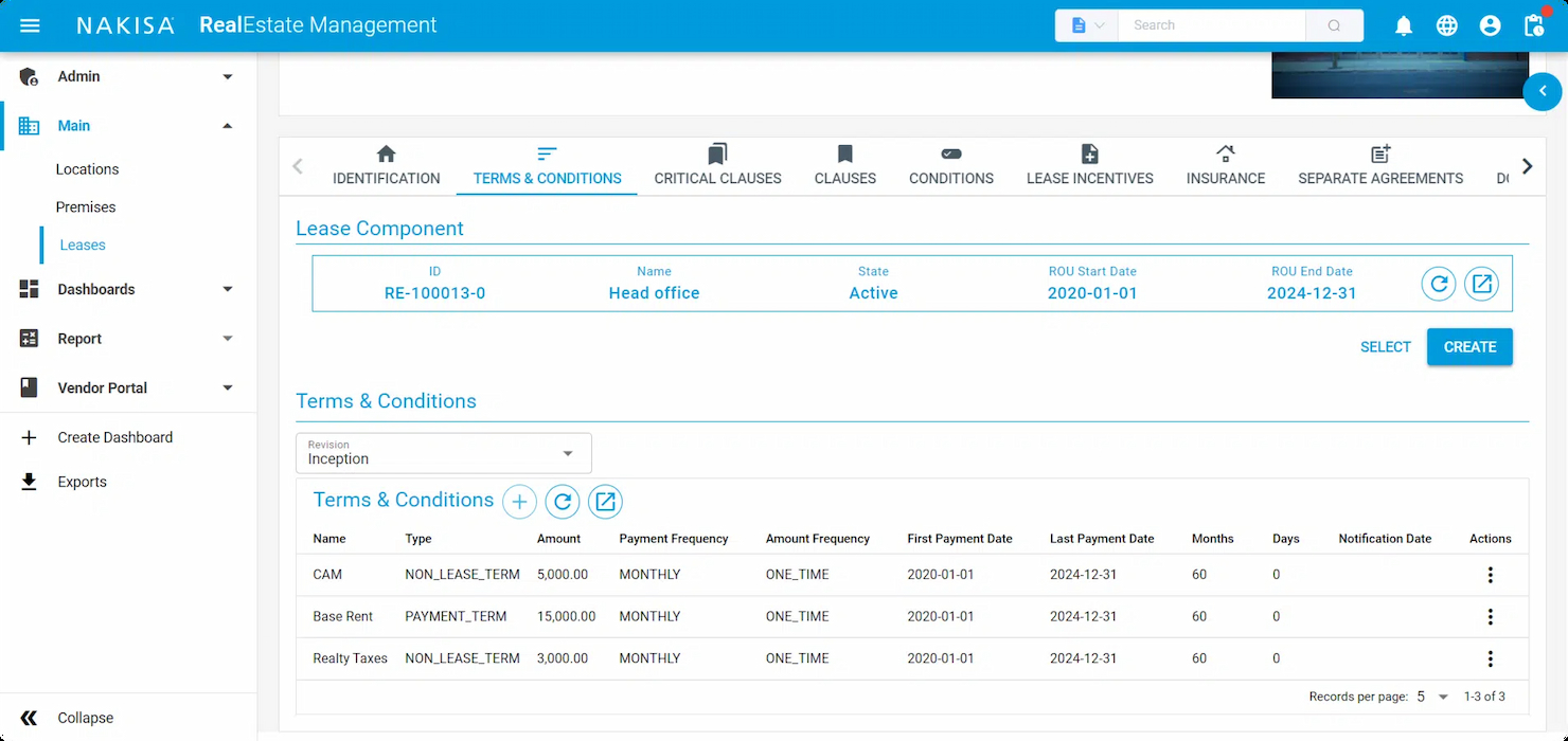 Nakisa screenshot - 22 Meilleurs Logiciels de Comptabilisation des Baux en 2026