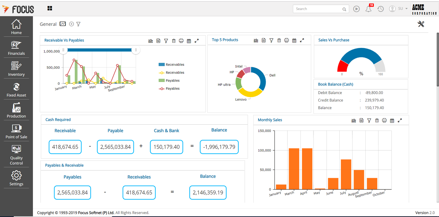 Focus screenshot - 20 Meilleurs Logiciels ERP de Gestion de la Chaîne d’Approvisionnement de 2026